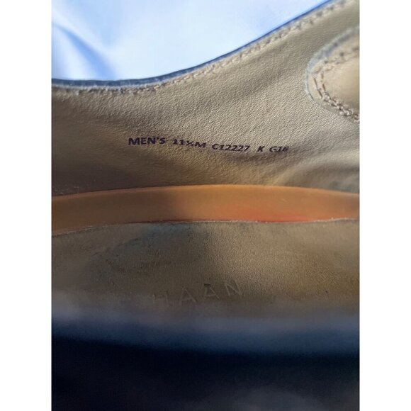 Cole Haan Mens Brown Leather Wingtip Oxford Shoes Size 11.5M With Rubber Soles & - Picture 6 of 7